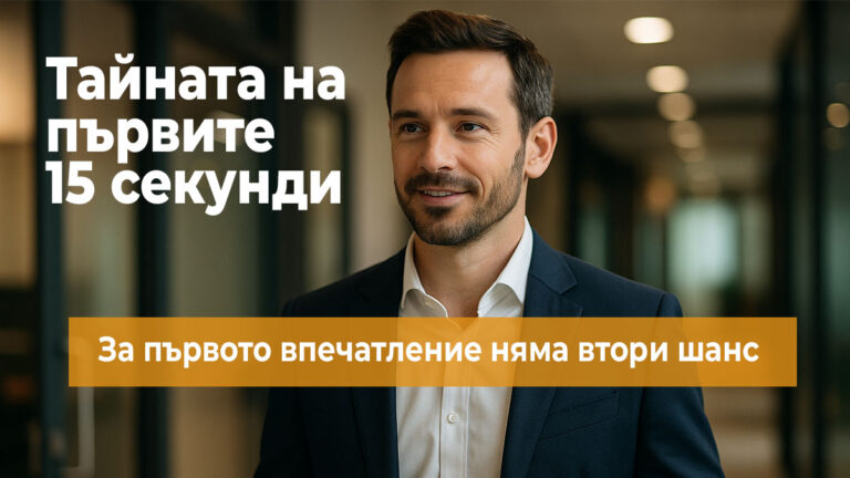 Мъж влиза в офис за среща с клиент